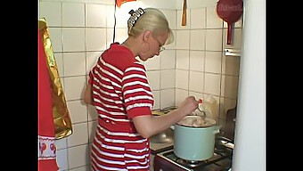 Mature Milf Gets Her Tight Pussy Fisted In The Kitchen